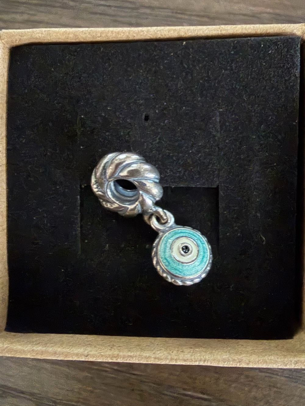 Pandora Silver Evil Eye Blue enamel Charm